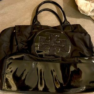 Tory Burch Ella Black Nylon Tote Bag